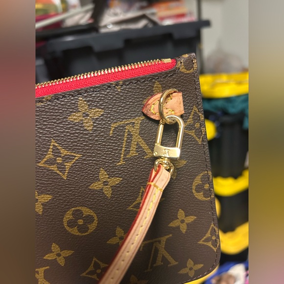 Monogram Clutch with Red Accent - Picture 4 of 4